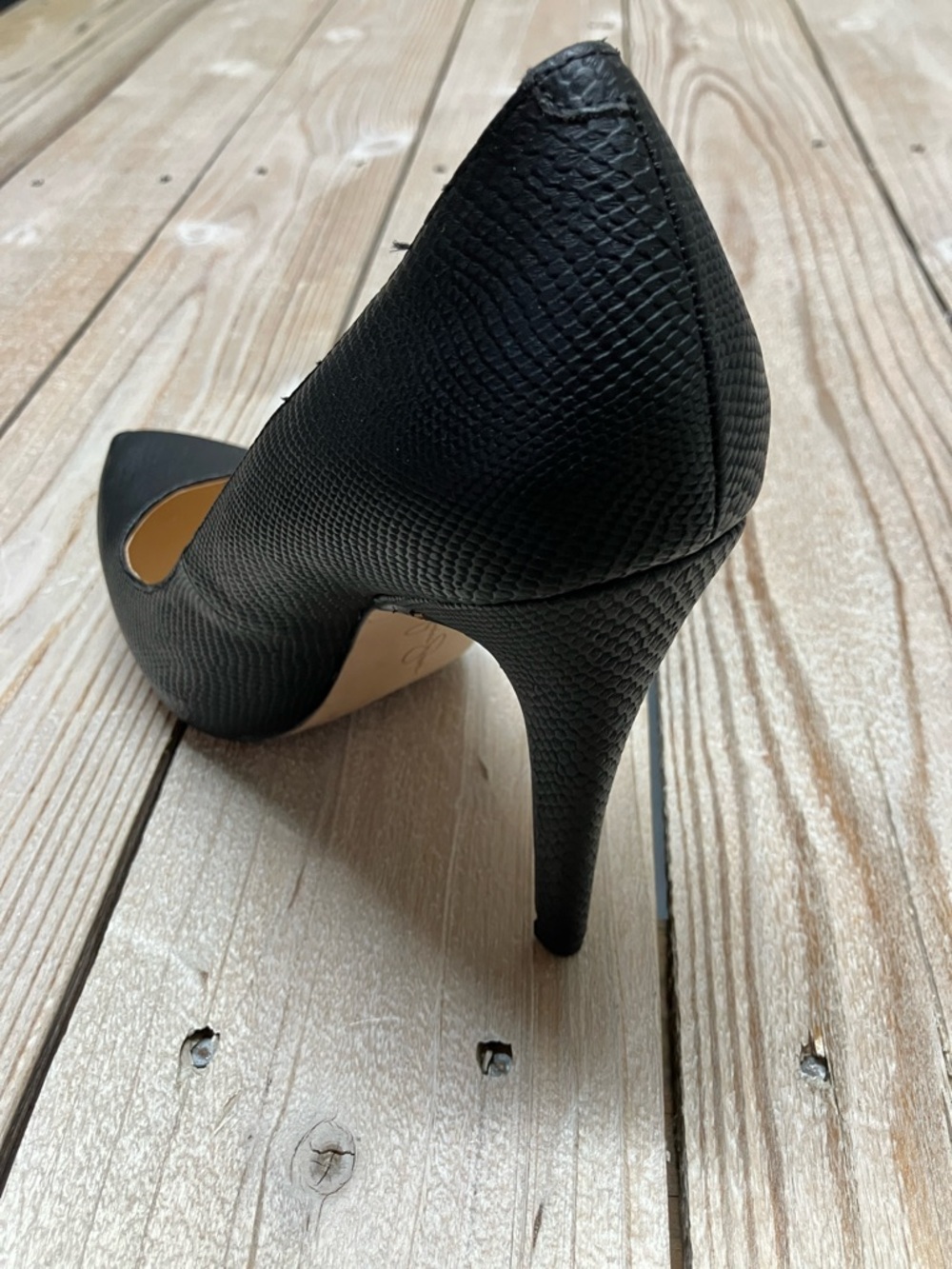 Jessica Simpson Black Textured Platform Stiletto Pump - Picture 3 of 7